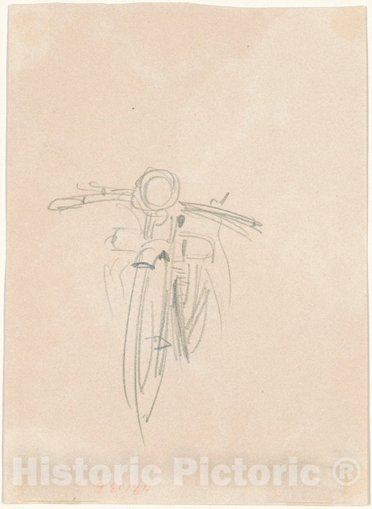 Art Print : John Singer Sargent, Motorcycle [Verso], 1918 - Vintage Wall Art