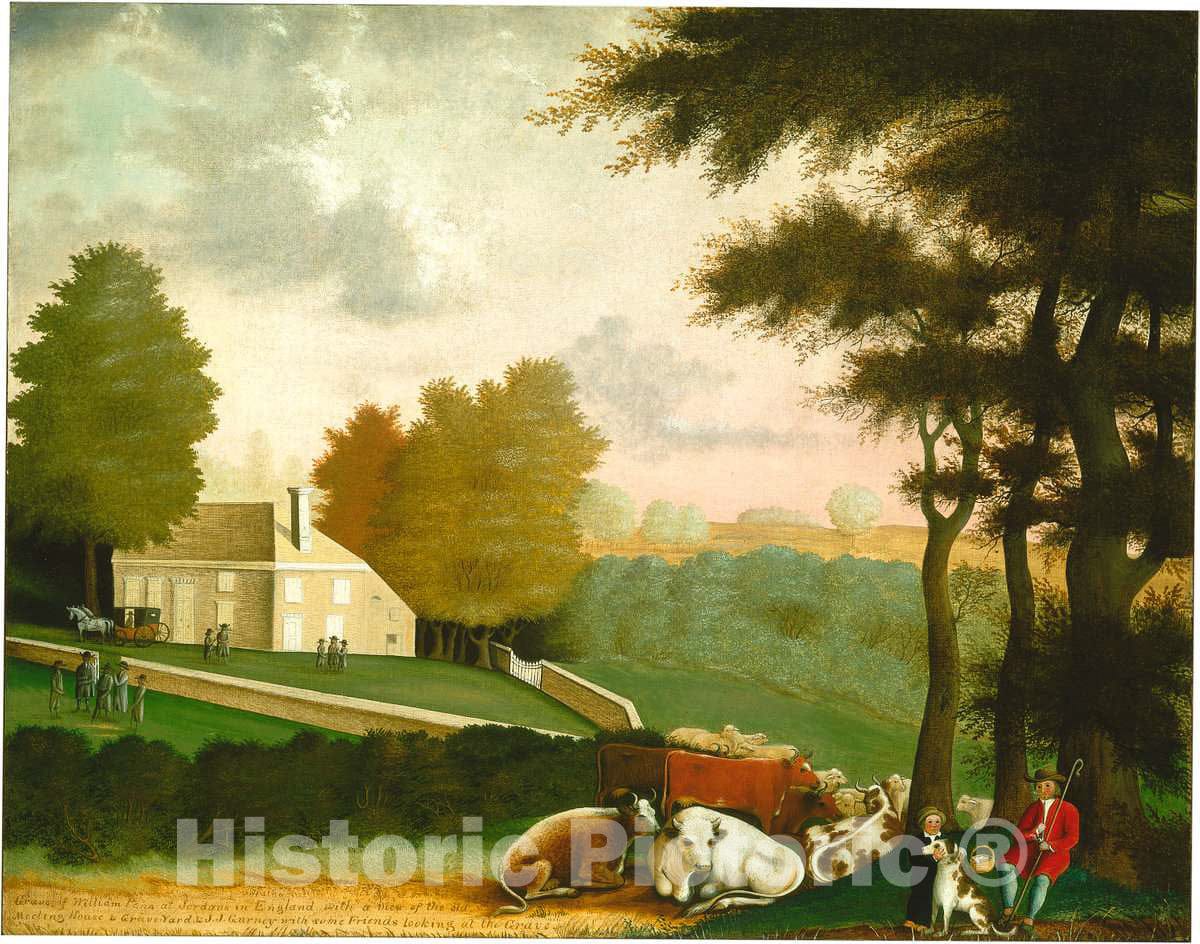 Art Print : Edward Hicks, The Grave of William Penn, c.1848 - Vintage Wall Art