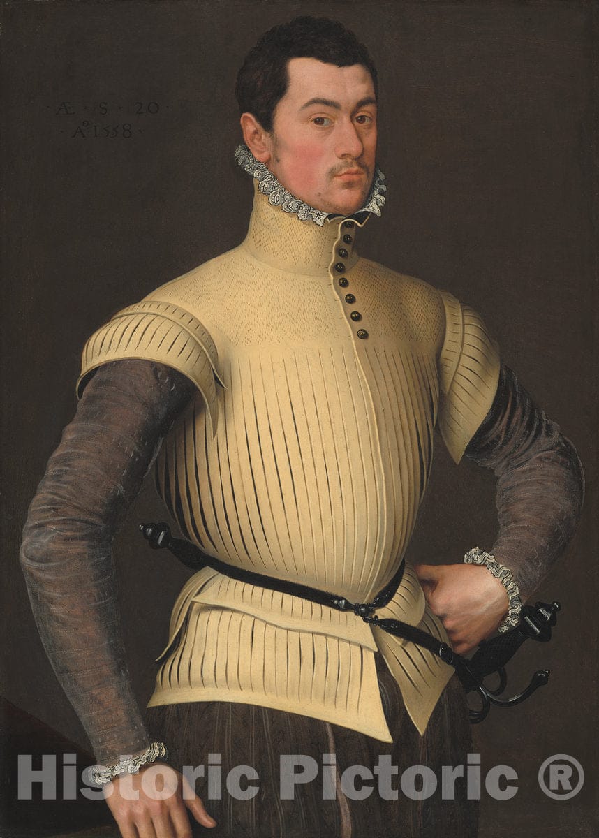 Art Print : Antonis Mor, Portrait of a Young Man, 1558 - Vintage Wall Art