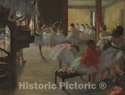 Art Print : Hilaire-Germain-Edgar Degas, The Dance Class, c. 1873 - Vintage Wall Art