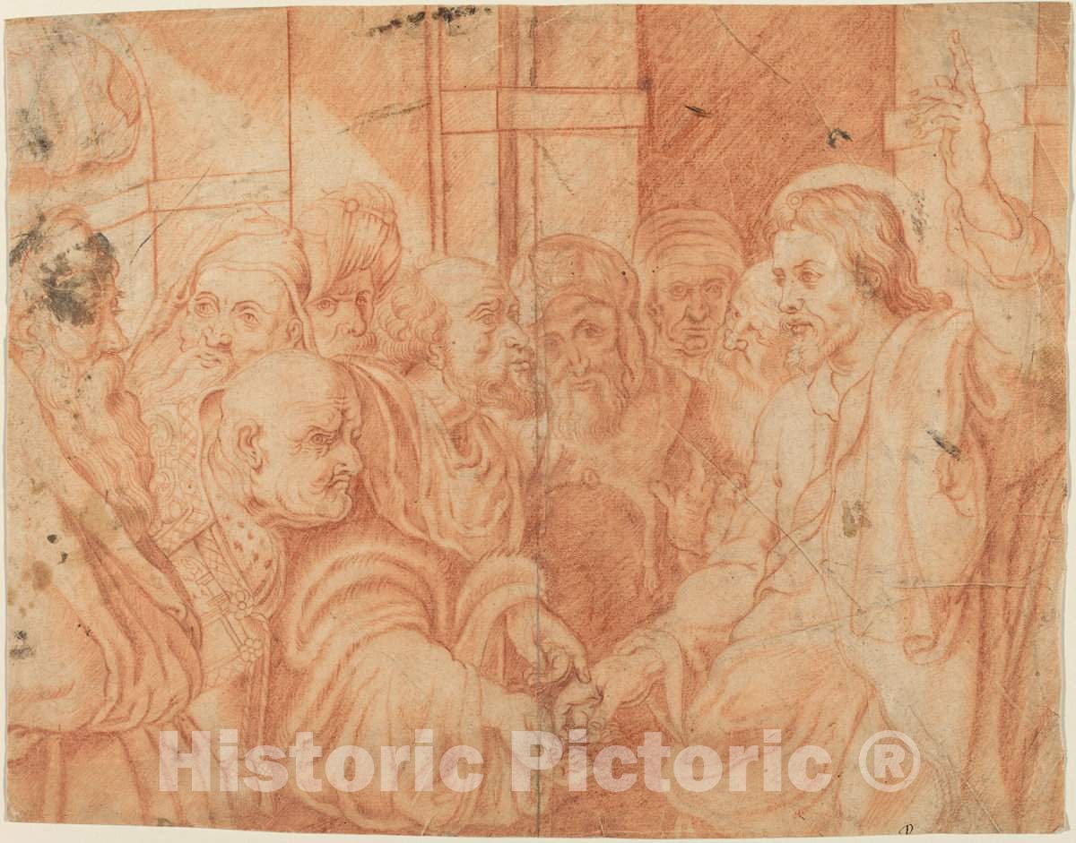 Art Print : Rubens, Tribute Money - Vintage Wall Art