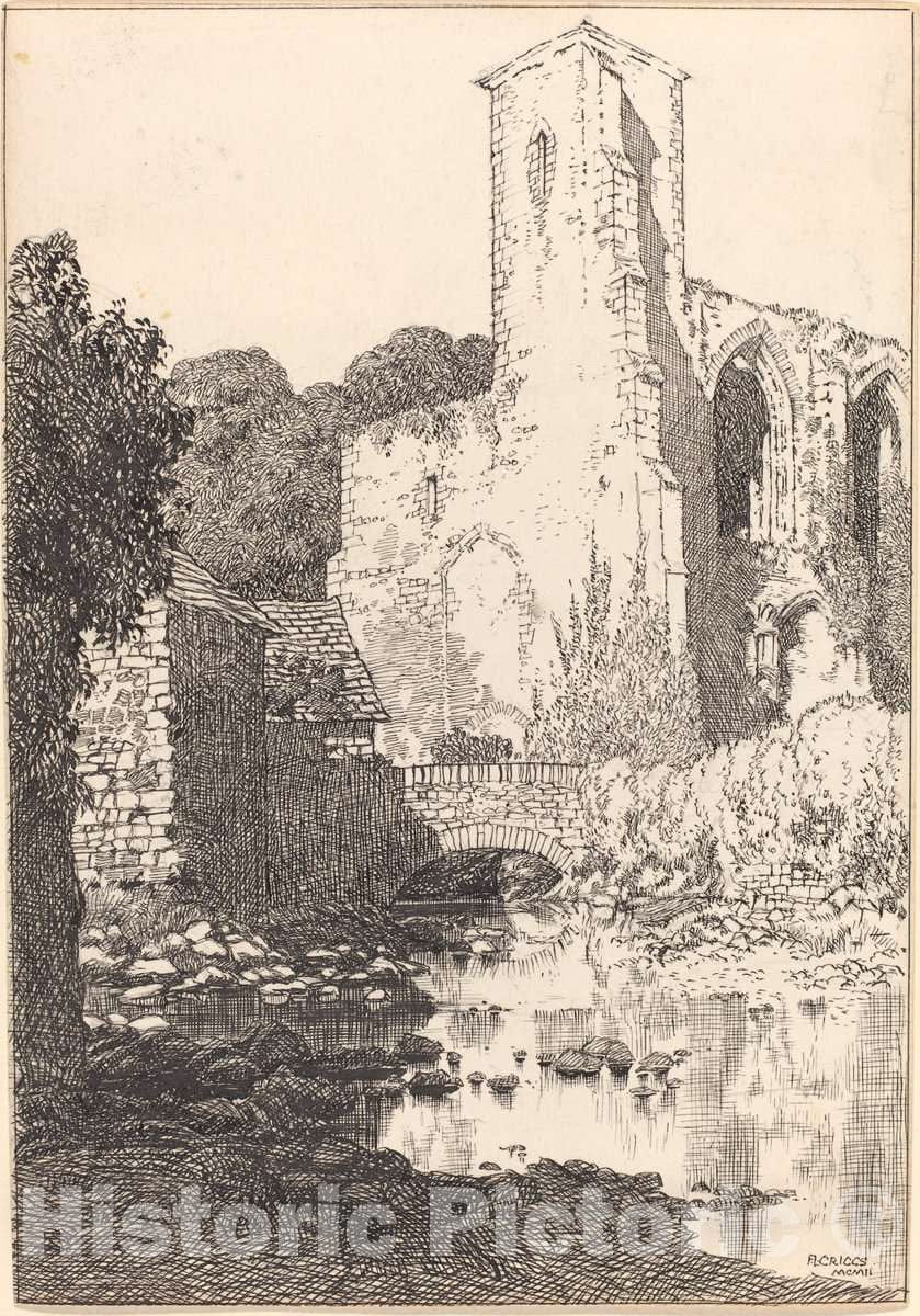 Art Print : F.L. Griggs, St. Mary's College, St. David's, 1902 - Vintage Wall Art
