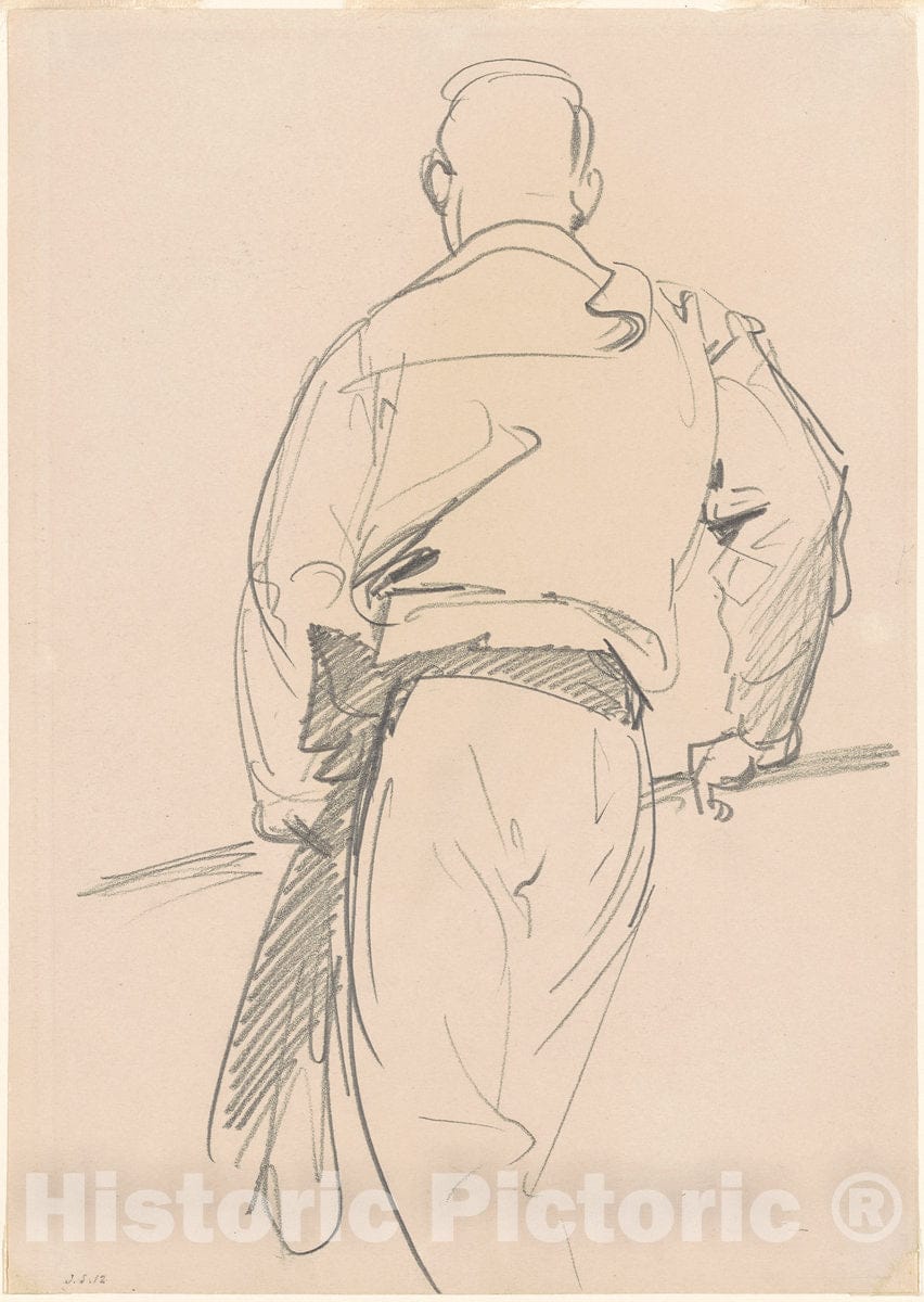 Art Print : John Singer Sargent, Gondolier, Venice, 1912 - Vintage Wall Art