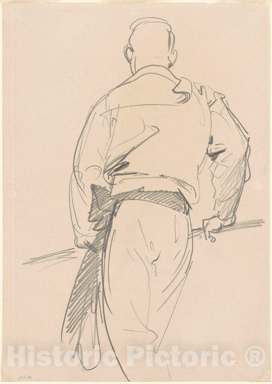 Art Print : John Singer Sargent, Gondolier, Venice, 1912 - Vintage Wall Art