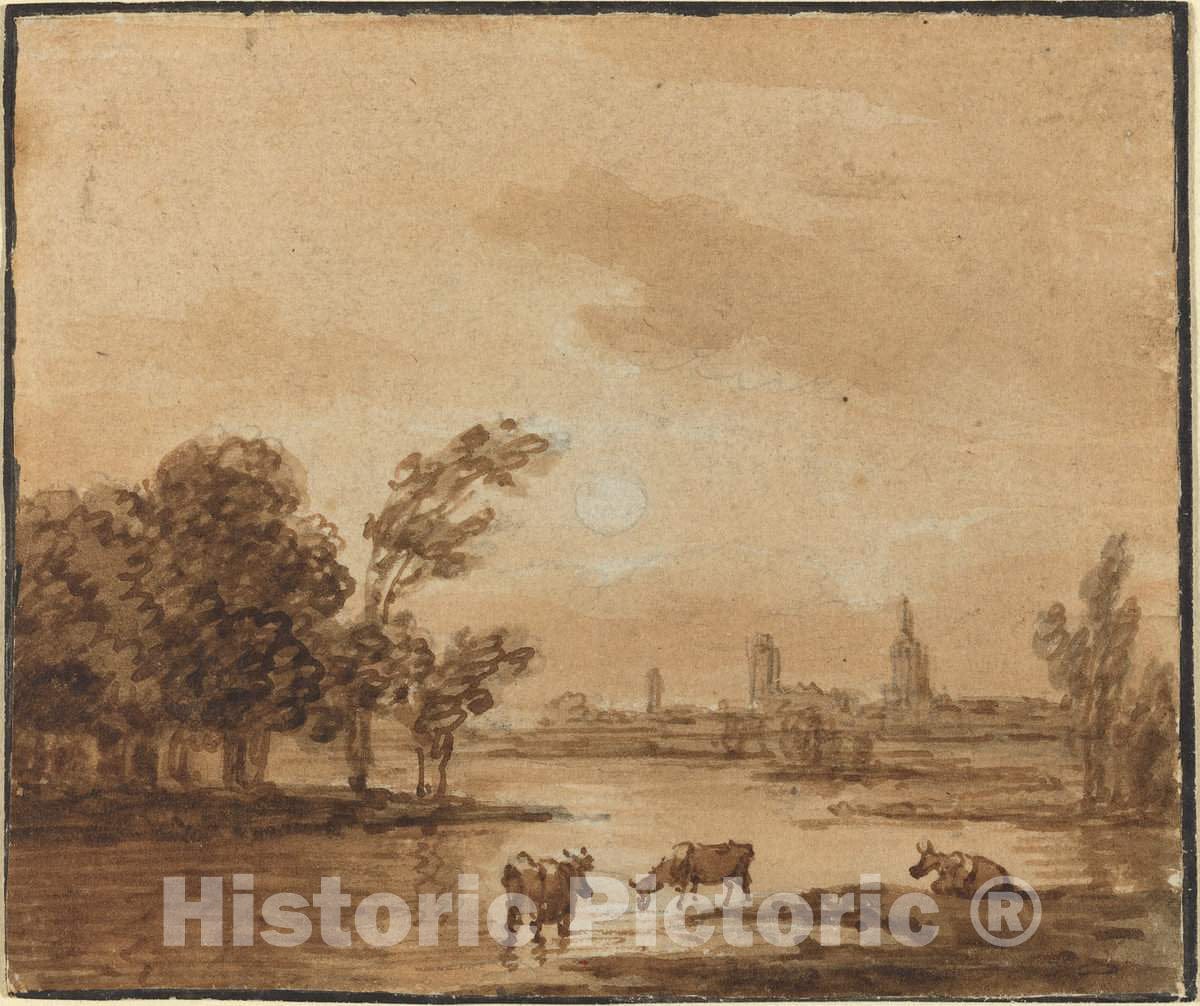 Art Print : Anthonie Van Borssom, Landscape - Vintage Wall Art