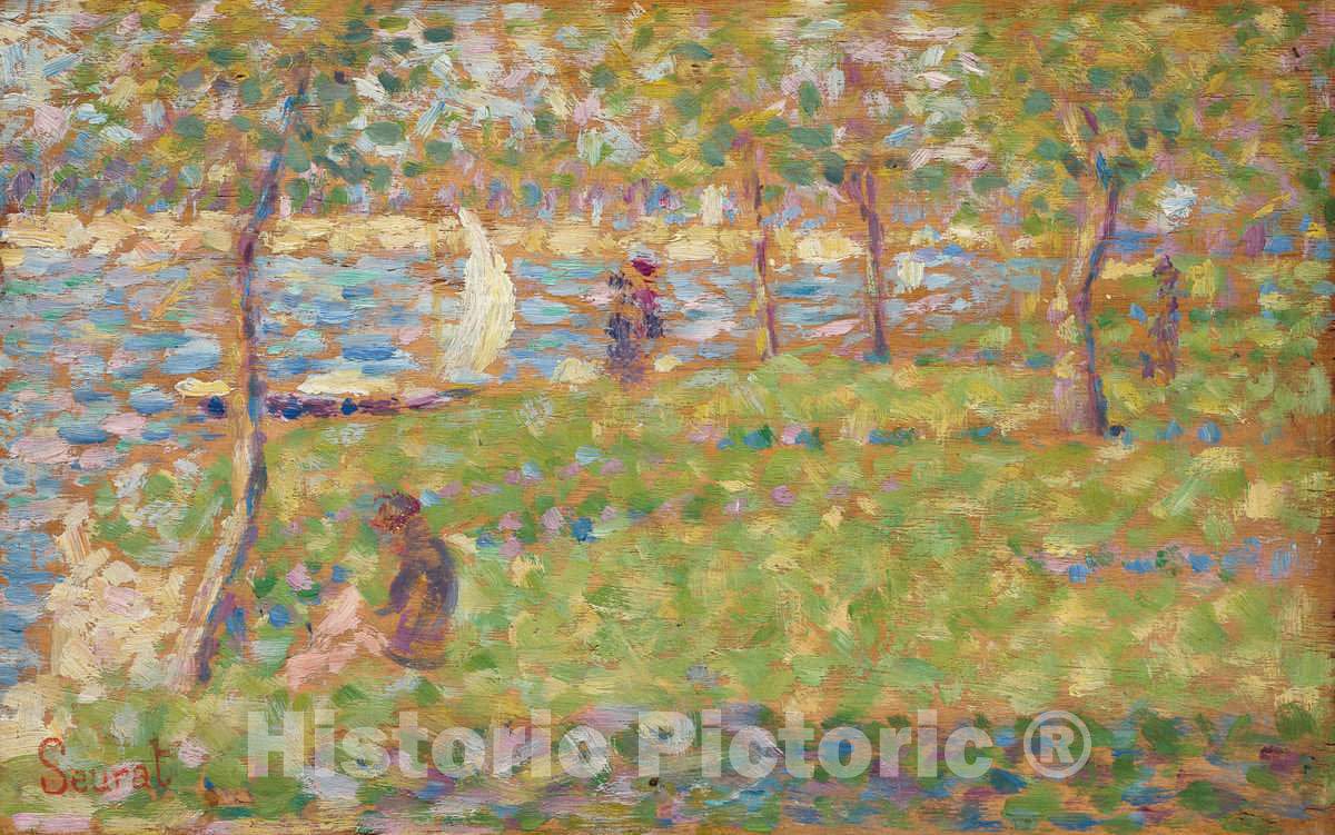 Art Print : Georges Seurat, Study for La Grande Jatte, c.1885 - Vintage Wall Art
