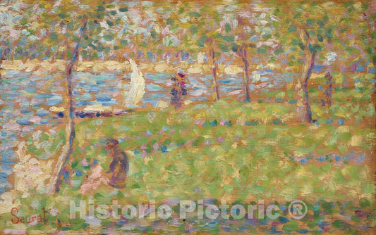 Art Print : Georges Seurat, Study for La Grande Jatte, c.1885 - Vintage Wall Art