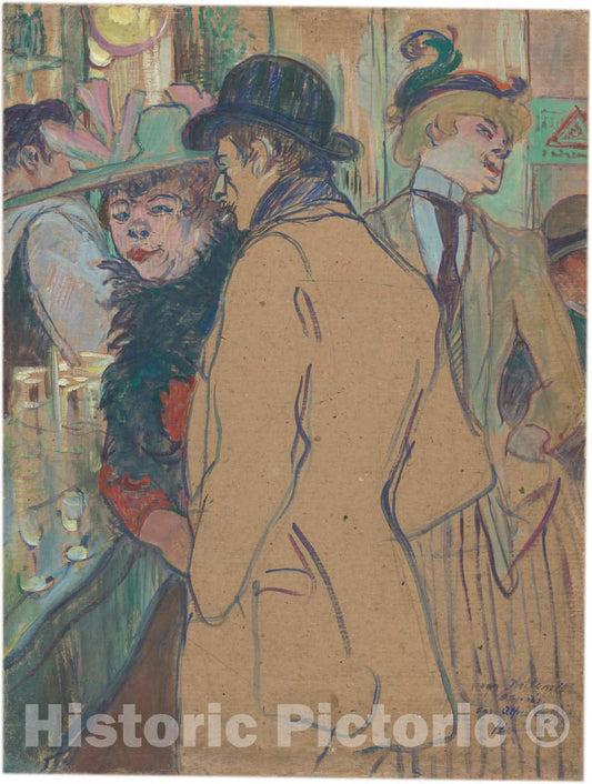 Art Print : Henri de Toulouse-Lautrec, Alfred la Guigne, 1894 - Vintage Wall Art