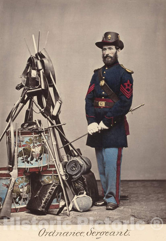 Art Print : O.H. Willard's Galleries, Ordnance, Sergeant, 1866 - Vintage Wall Art