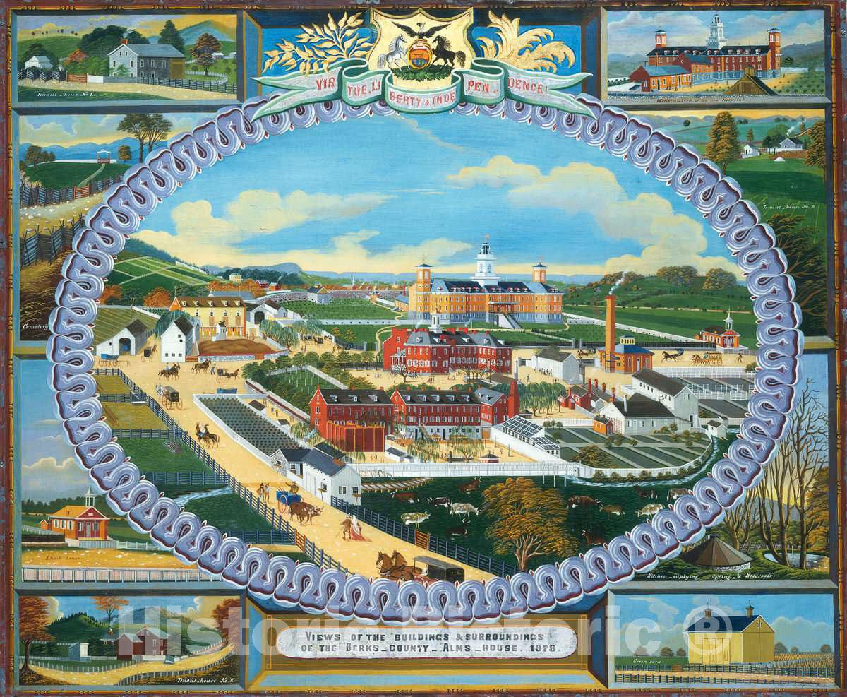 Art Print : Charles C. Hofmann, Berks County Almshouse, 1878, 1878 - Vintage Wall Art