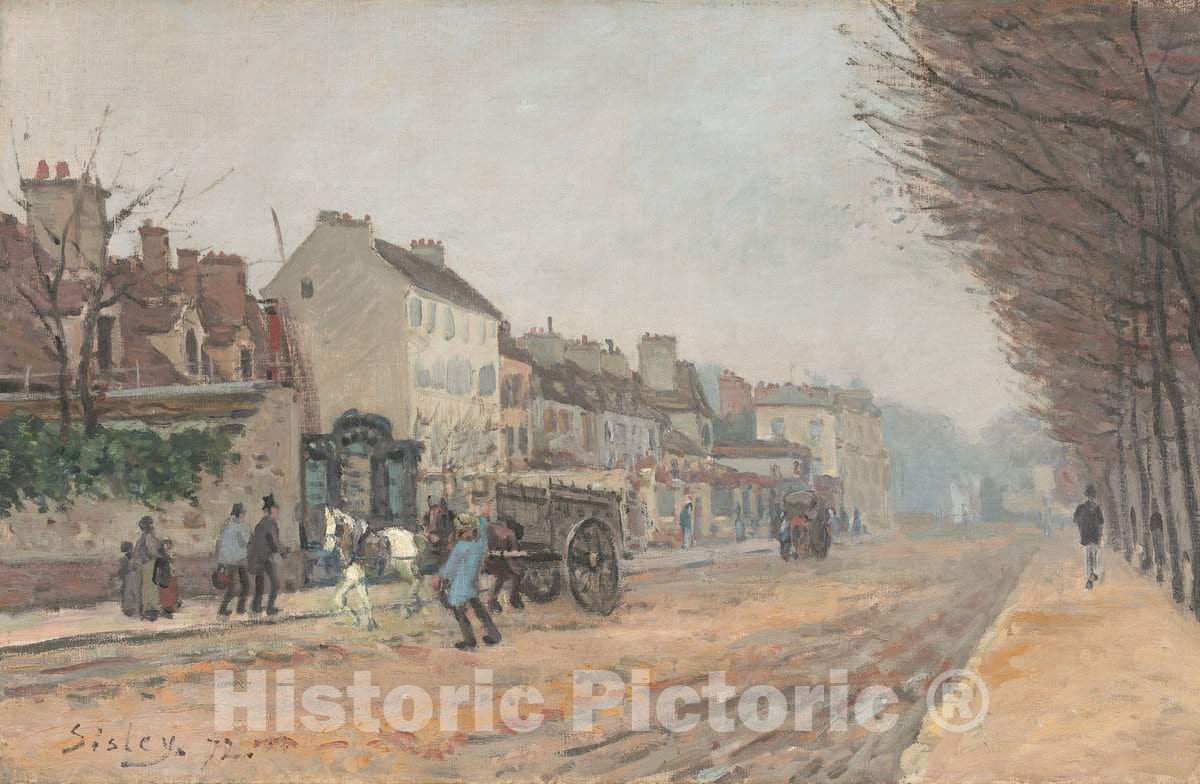 Art Print : Alfred Sisley, Boulevard HÃ©loÃ¯se, Argenteuil, 1872 - Vintage Wall Art