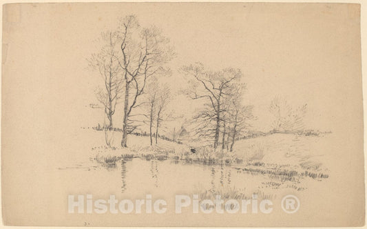 Art Print : Charles Frederick William Mielatz, Meadow Pond, New York - Vintage Wall Art