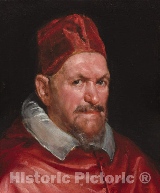 Art Print : Circle of Diego VelÃ¡zquez, Pope Innocent X, c. 1650 - Vintage Wall Art