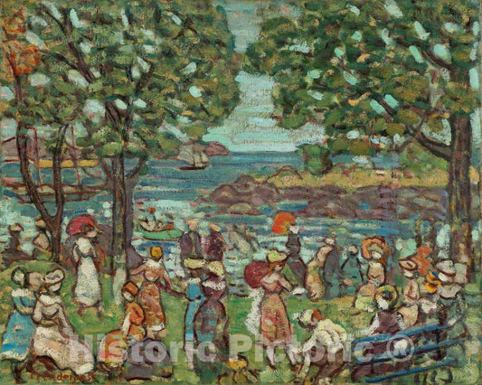 Art Print : Maurice Brazil Prendergast, Salem Cove, c.1917 - Vintage Wall Art