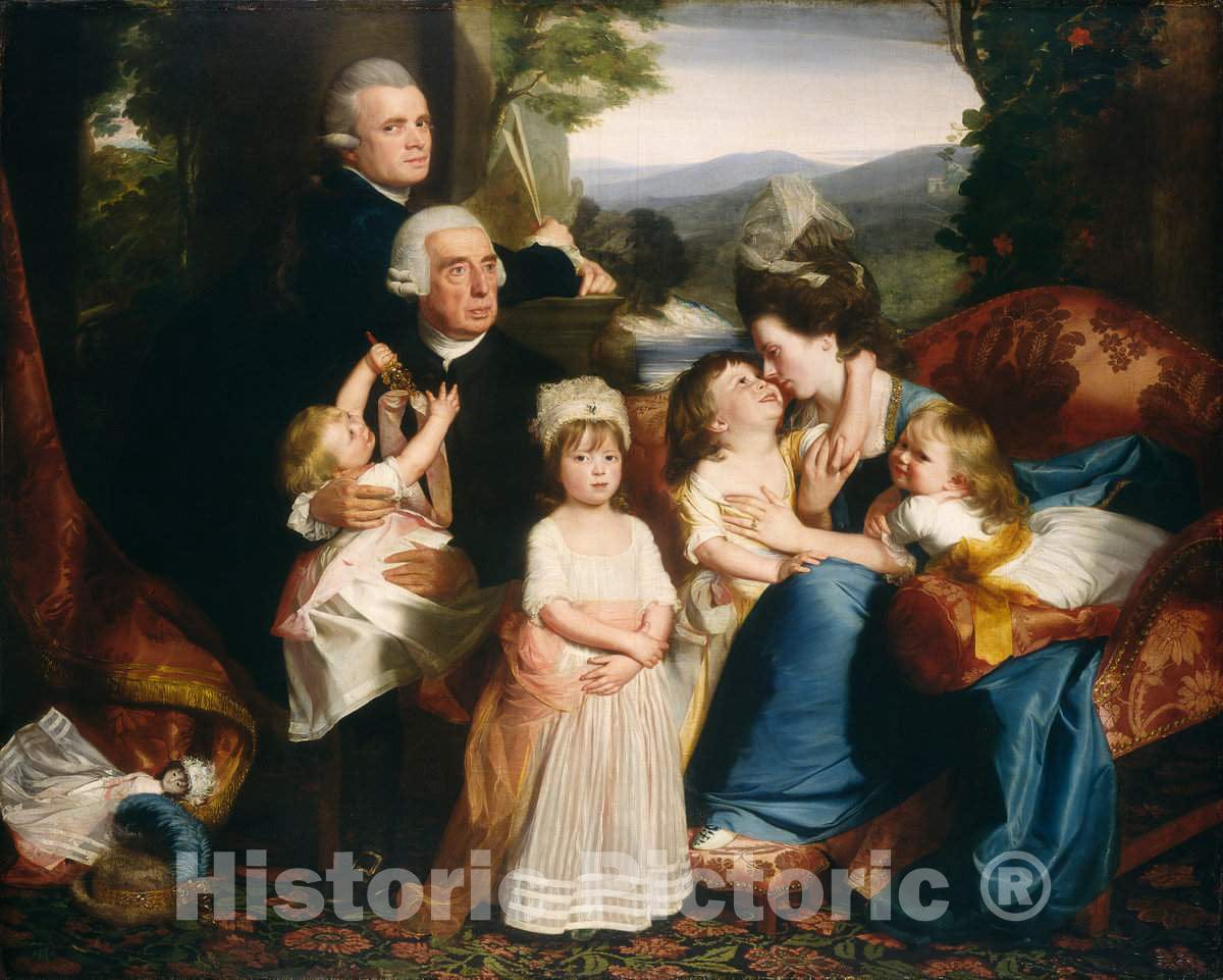 Art Print : John Singleton Copley, The Copley Family, c.1777 - Vintage Wall Art