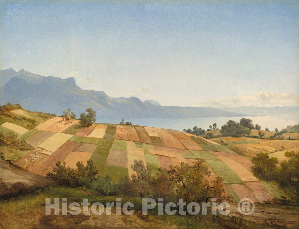 Art Print : Alexandre Calame, Swiss Landscape, c. 1830 - Vintage Wall Art