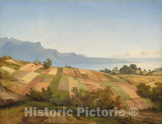 Art Print : Alexandre Calame, Swiss Landscape, c. 1830 - Vintage Wall Art