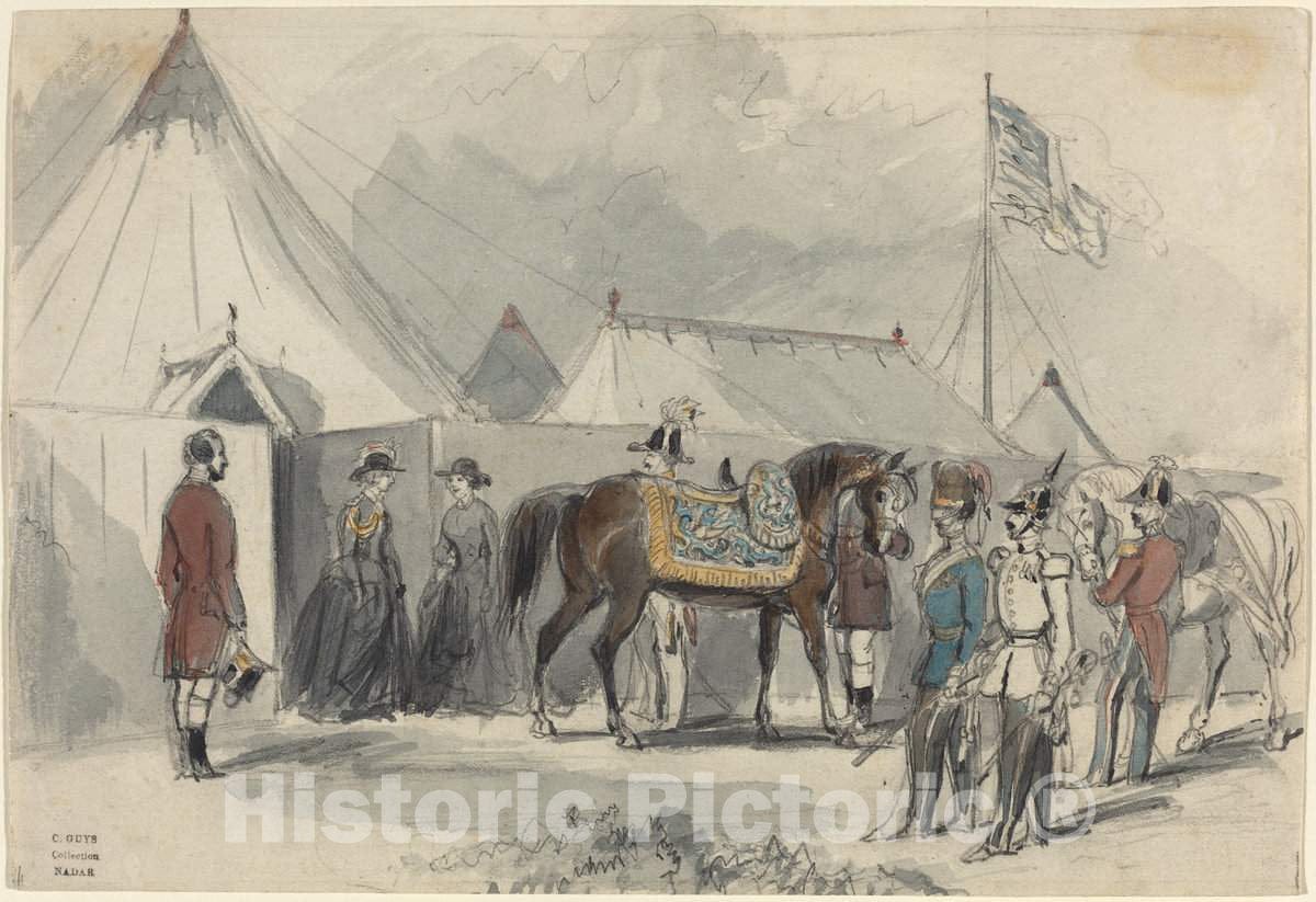 Art Print : Constantin Guys, The Queen - Vintage Wall Art