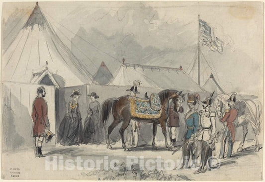 Art Print : Constantin Guys, The Queen - Vintage Wall Art