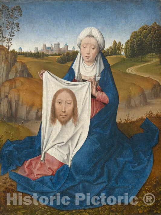 Art Print : Hans Memling, Saint Veronica [obverse], c.1473 - Vintage Wall Art