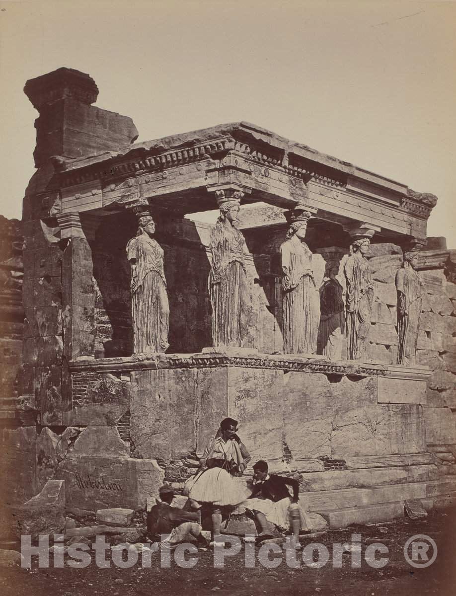 Art Print : James Robertson, Caryatids of The Erectheum, 1857 - Vintage Wall Art