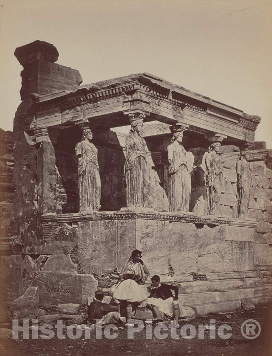 Art Print : James Robertson, Caryatids of The Erectheum, 1857 - Vintage Wall Art