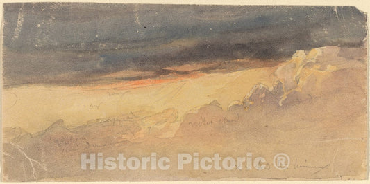 Art Print : Shegogue, Clouds at Dawn - Vintage Wall Art