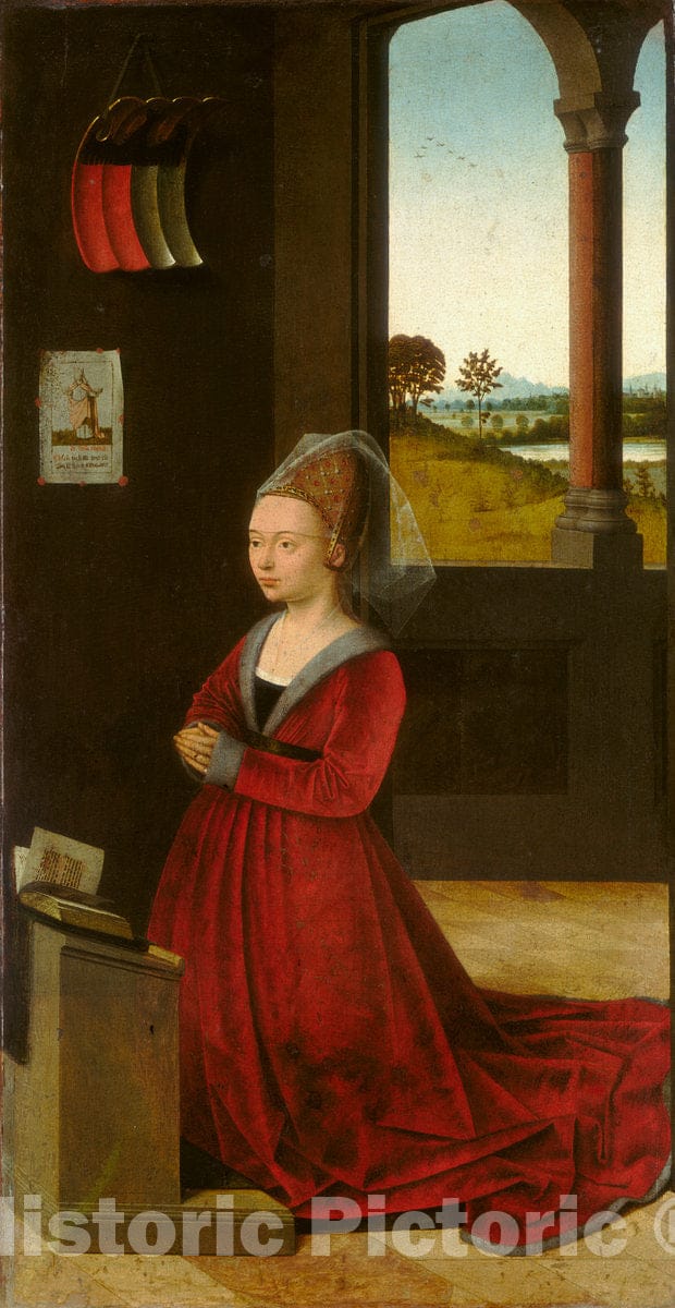 Art Print : Petrus Christus, Portrait of a Female Donor, c. 1455 - Vintage Wall Art