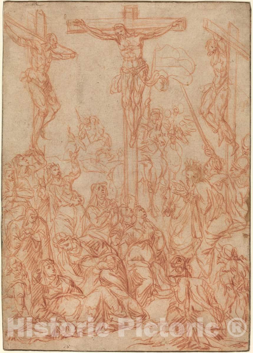 Art Print : Vicentino, The Crucifixion, c. 1575 - Vintage Wall Art