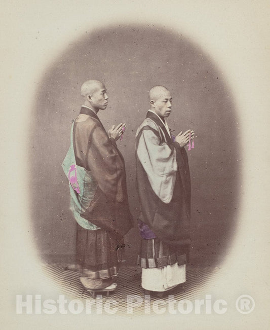 Art Print : Felice Beato, Priest or Zen Shu, 1868 - Vintage Wall Art