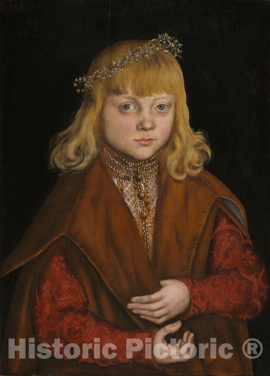Art Print : Lucas Cranach The Elder, A Prince of Saxony, c. 1517 - Vintage Wall Art