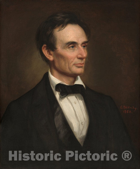 Art Print : Healy, Abraham Lincoln, 1860 - Vintage Wall Art