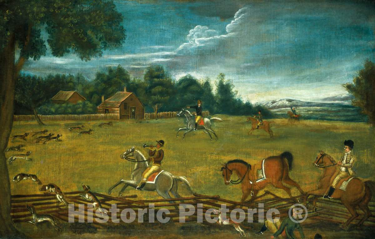 Art Print : The End of The Hunt, c. 1800 - Vintage Wall Art