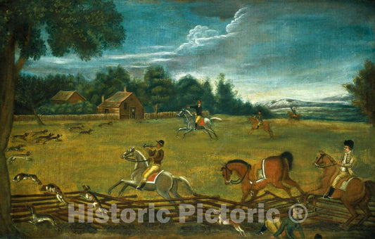 Art Print : The End of The Hunt, c. 1800 - Vintage Wall Art