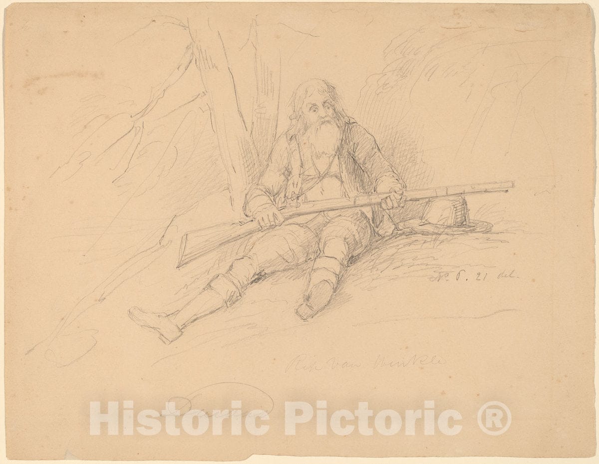 Art Print : Asher Brown Durand, Rip Van Winkle, c. 1840 - Vintage Wall Art