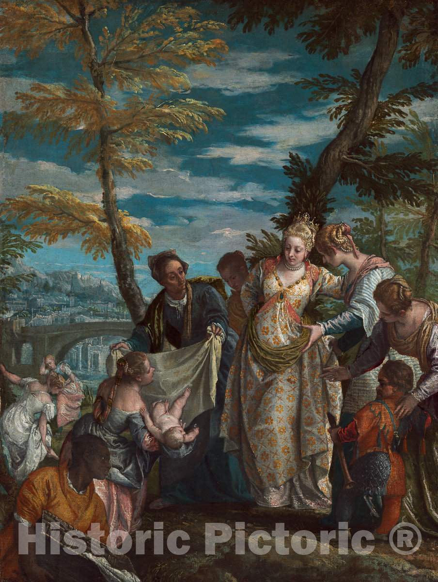 Art Print : Veronese, The Finding of Moses, c.1573 - Vintage Wall Art