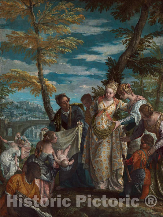 Art Print : Veronese, The Finding of Moses, c.1573 - Vintage Wall Art