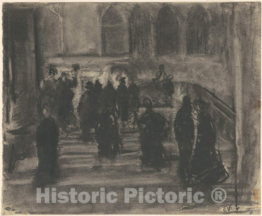 Art Print : EugÃ¨ne Vail, Bridge, Venice, c. 1900-1920 - Vintage Wall Art