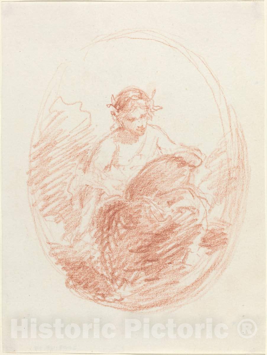 Art Print : Allegorical Figure - Vintage Wall Art