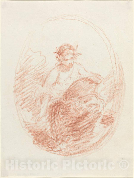 Art Print : Allegorical Figure - Vintage Wall Art