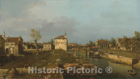 Art Print : Canaletto, The Porta Portello, Padua, c.1742 - Vintage Wall Art
