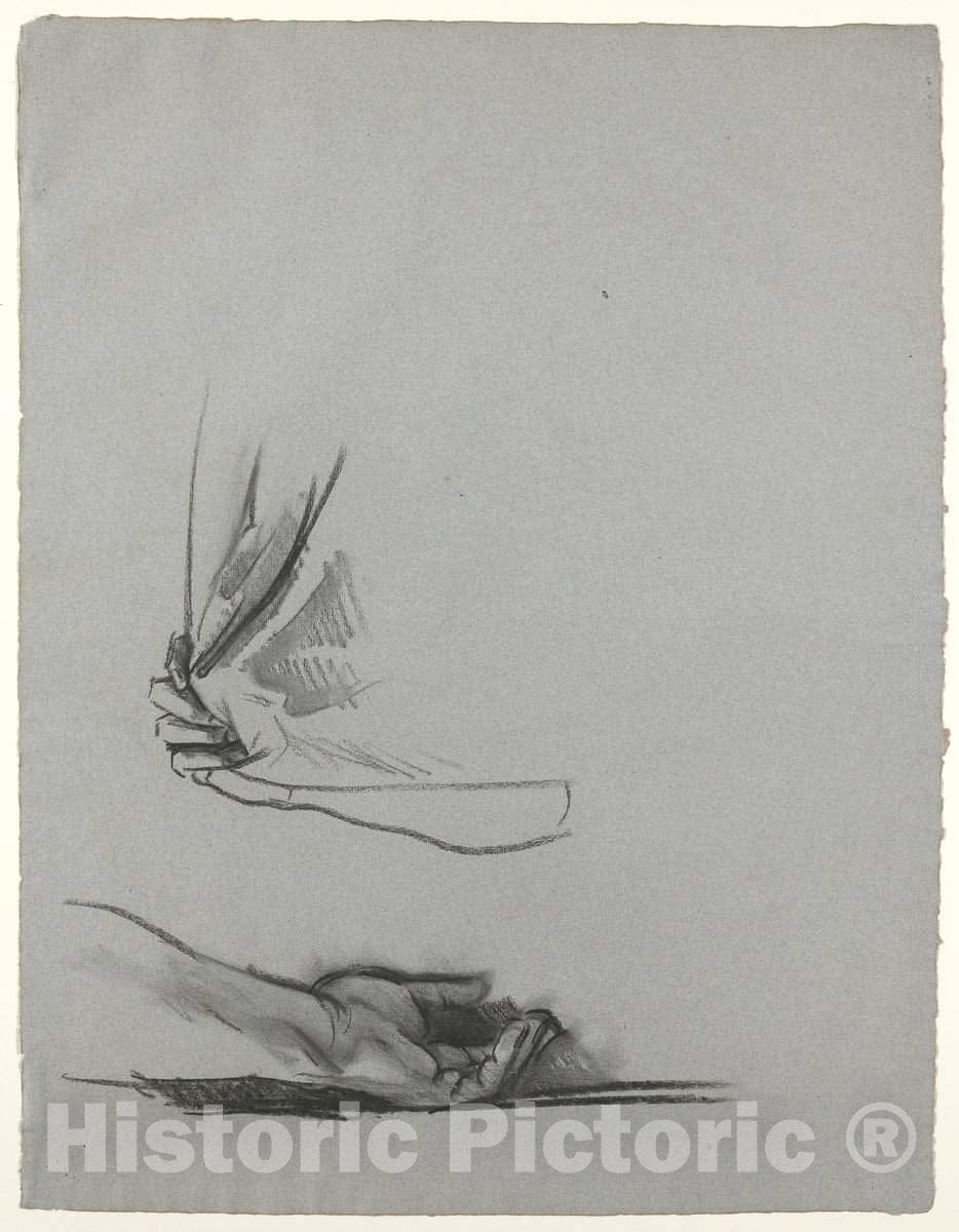 Art Print : John Singer Sargent, Studies of Hands - Vintage Wall Art