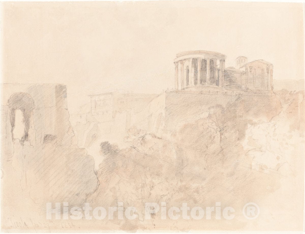 Art Print : David Roberts, Tivoli, 1854 - Vintage Wall Art