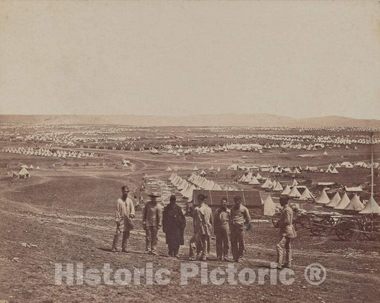 Art Print : James Robertson, General View of Camp, 1855-1856 - Vintage Wall Art