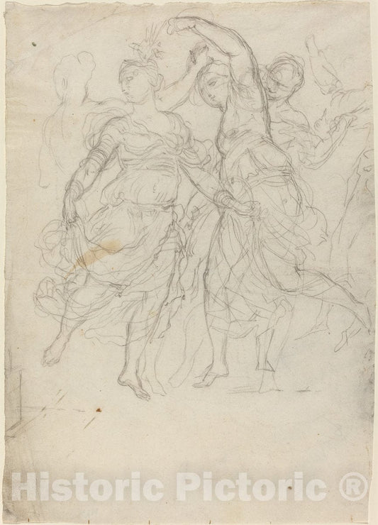 Art Print : Pietro Fancelli, Women Dancing, c. 1820 - Vintage Wall Art