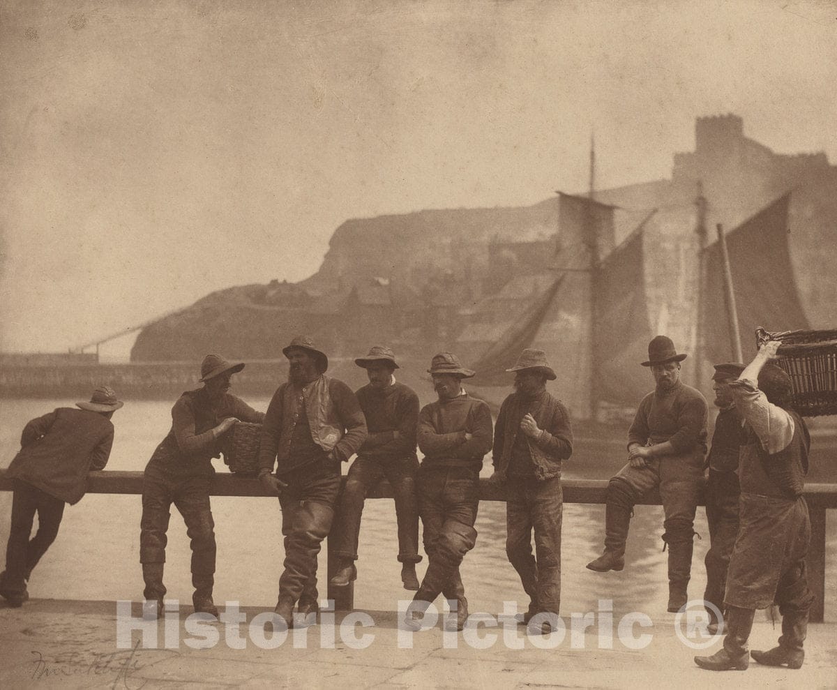 Art Print : Frank Meadow Sutcliffe, Whitby Fishermen, c. 1885 - Vintage Wall Art