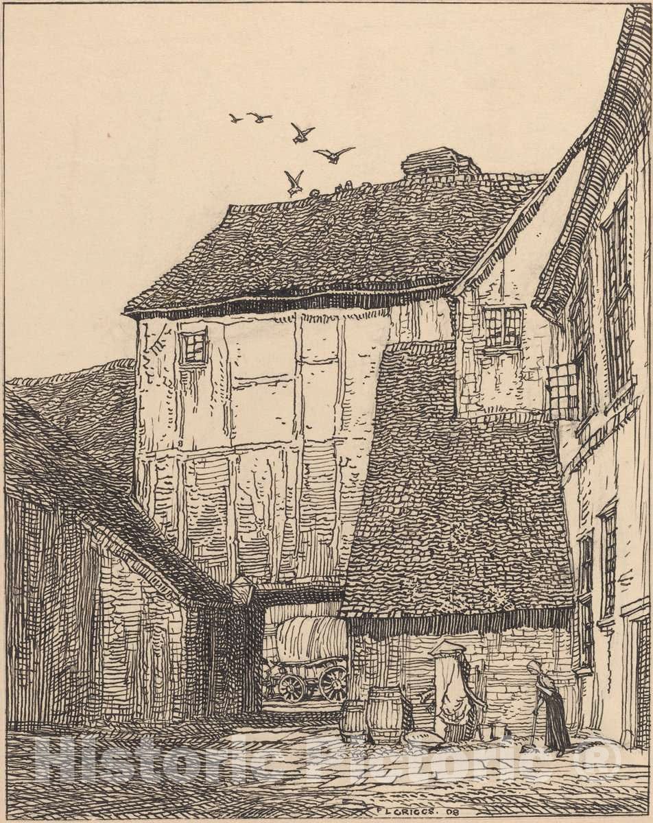 Art Print : F.L. Griggs, The George Inn, Beaconsfield, 1908 - Vintage Wall Art