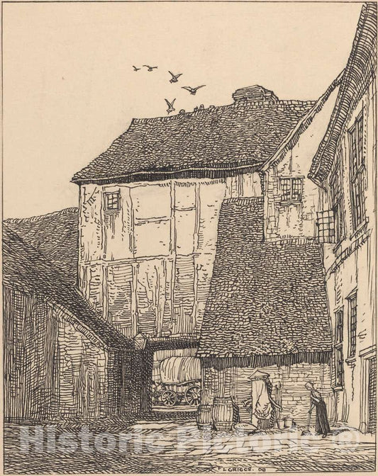 Art Print : F.L. Griggs, The George Inn, Beaconsfield, 1908 - Vintage Wall Art