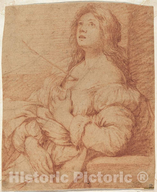 Art Print : Bernardo Strozzi, Saint Ursula - Vintage Wall Art