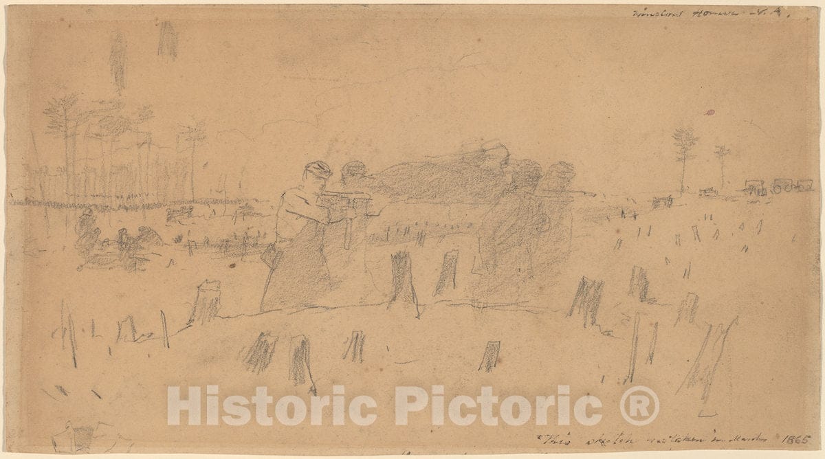 Art Print : Winslow Homer, Carrying The Wounded, 1865 - Vintage Wall Art